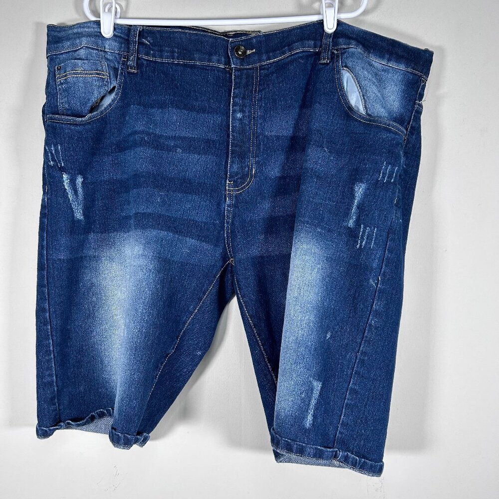 Southpole Denim Shorts Men's 48 Stretch Blue Distressed Pockets Casual Travel